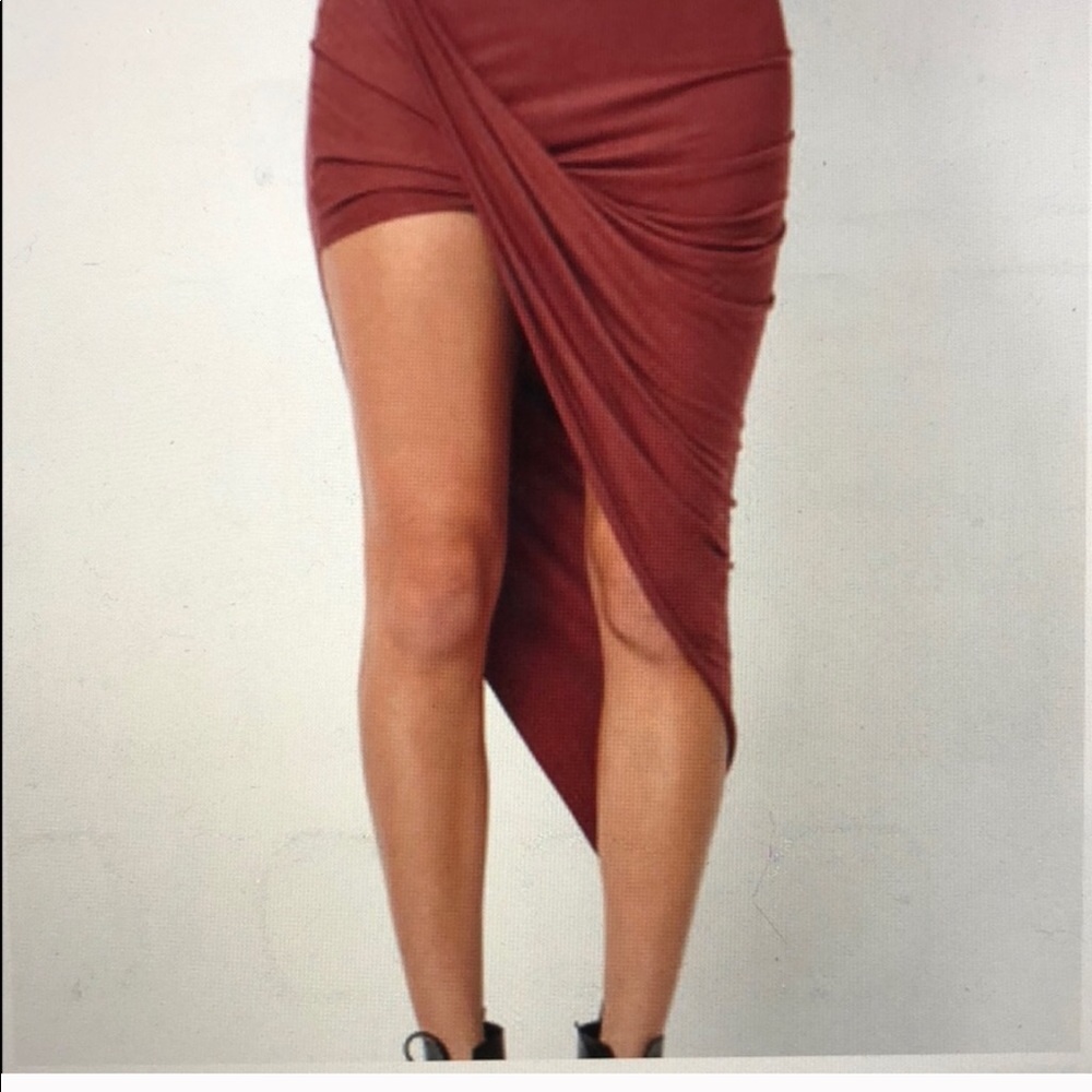 Kendall + Kylie asymmetrical draped skirt